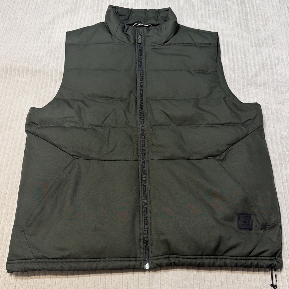 Under Armour Puffer Vest Men 2XL green Storm Sportstyle 700 Fill Goose Down